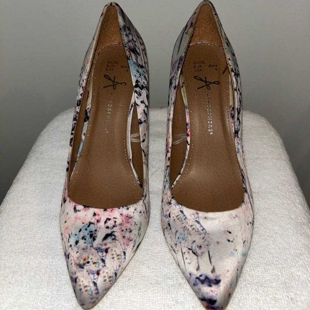 Primark Women's Floral Print Pointed Toe Pumps
